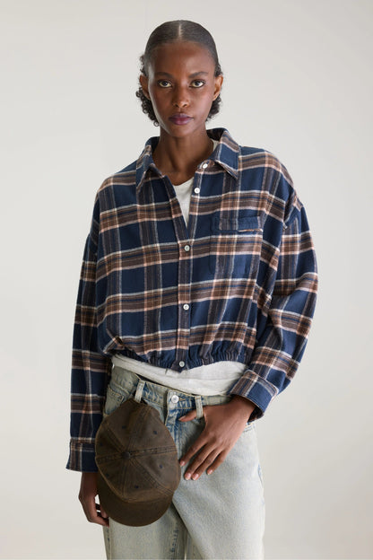 Bellerose | Cropped Check Shirt - Elasticated Hem