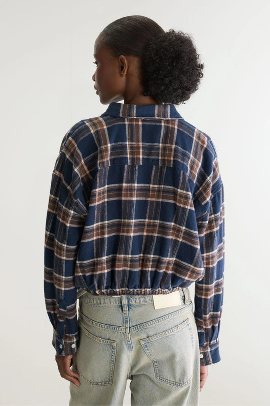 Bellerose | Cropped Check Shirt - Elasticated Hem