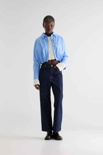 Bellerose | Shirt Gemma - Blue Poplin with Elasticated Hem