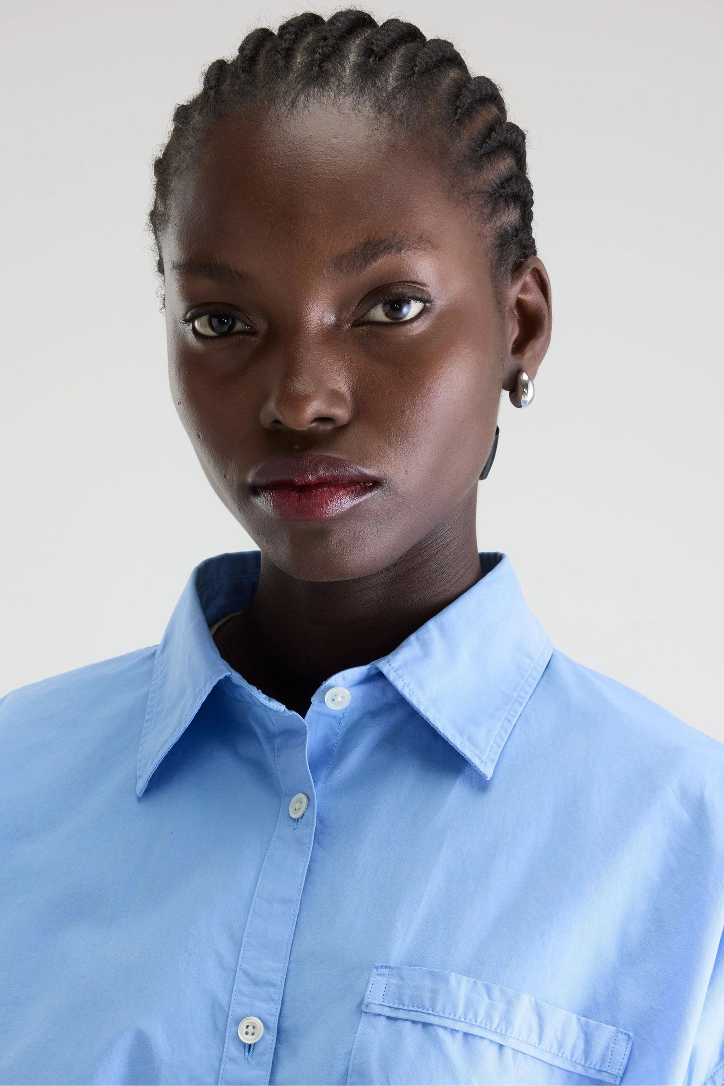 Bellerose | Shirt Gemma - Blue Poplin with Elasticated Hem