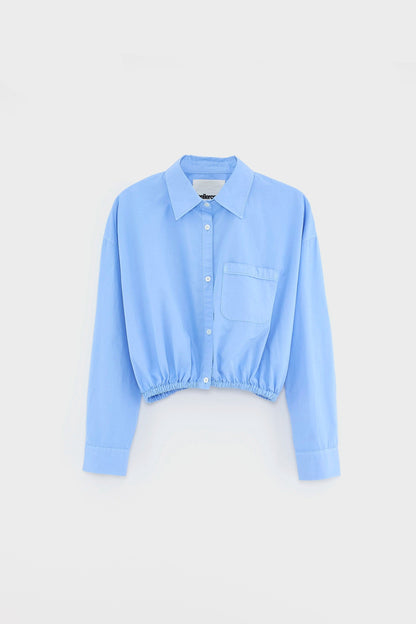 Bellerose | Shirt Gemma - Blue Poplin with Elasticated Hem