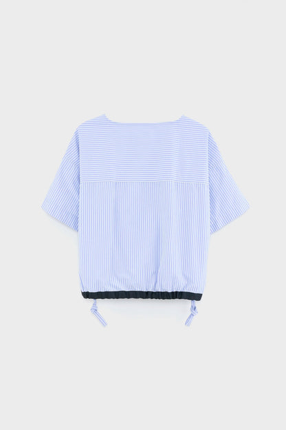 Bellerose | Gian Striped Cotton Blouse - Adjustable Hem