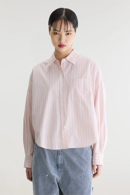 Bellerose | Oversized Striped Cotton Shirt - Ginger62 Stripe-B