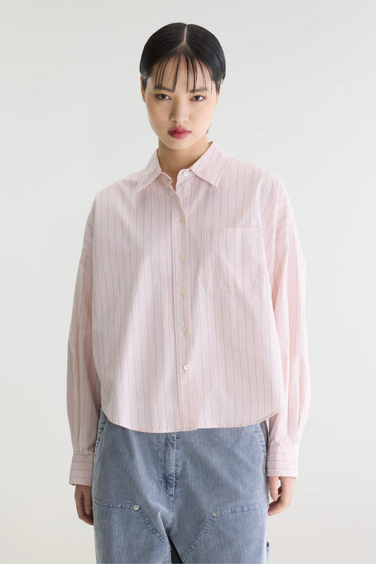 Bellerose | Oversized Striped Cotton Shirt - Ginger Stripe