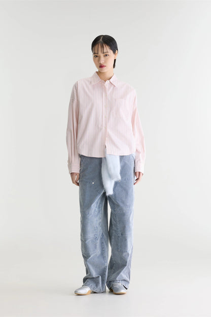 Bellerose | Oversized Striped Cotton Shirt - Ginger62 Stripe-B