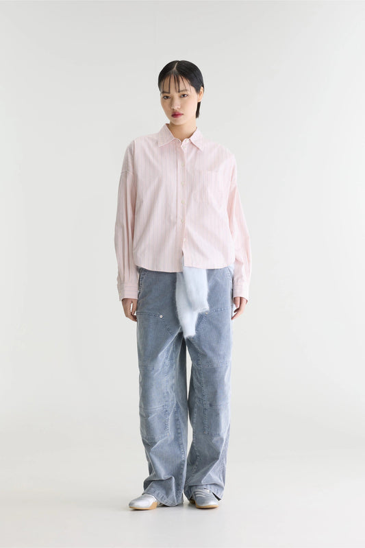 Bellerose | Oversized Striped Cotton Shirt - Ginger Stripe