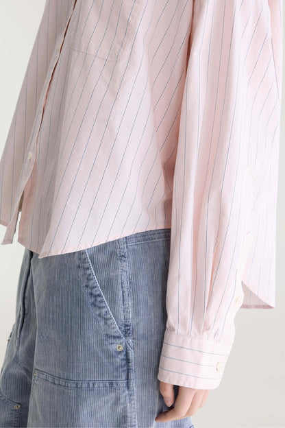 Bellerose | Oversized Striped Cotton Shirt - Ginger62 Stripe-B