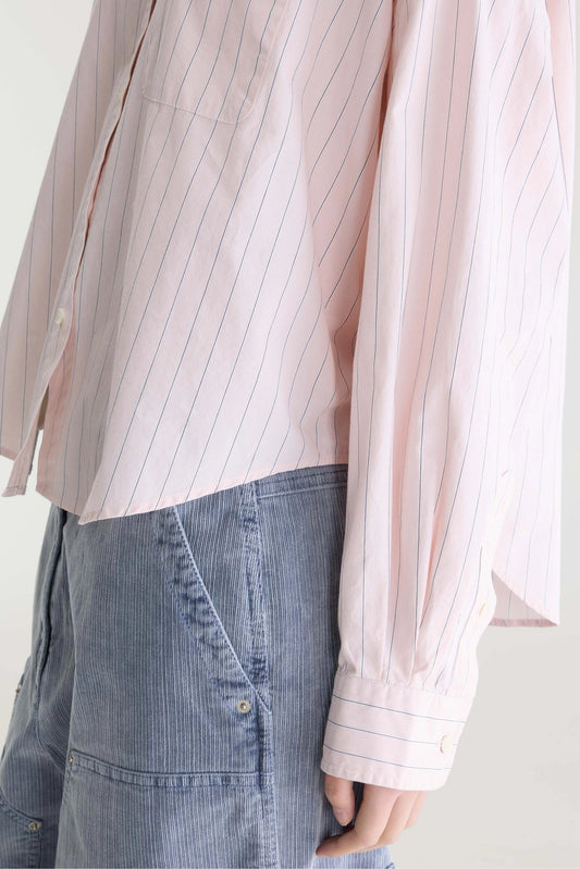 Bellerose | Oversized Striped Cotton Shirt - Ginger Stripe