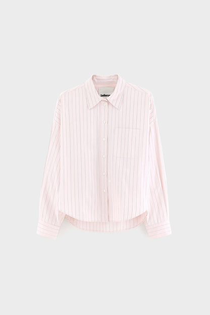 Bellerose | Oversized Striped Cotton Shirt - Ginger62 Stripe-B