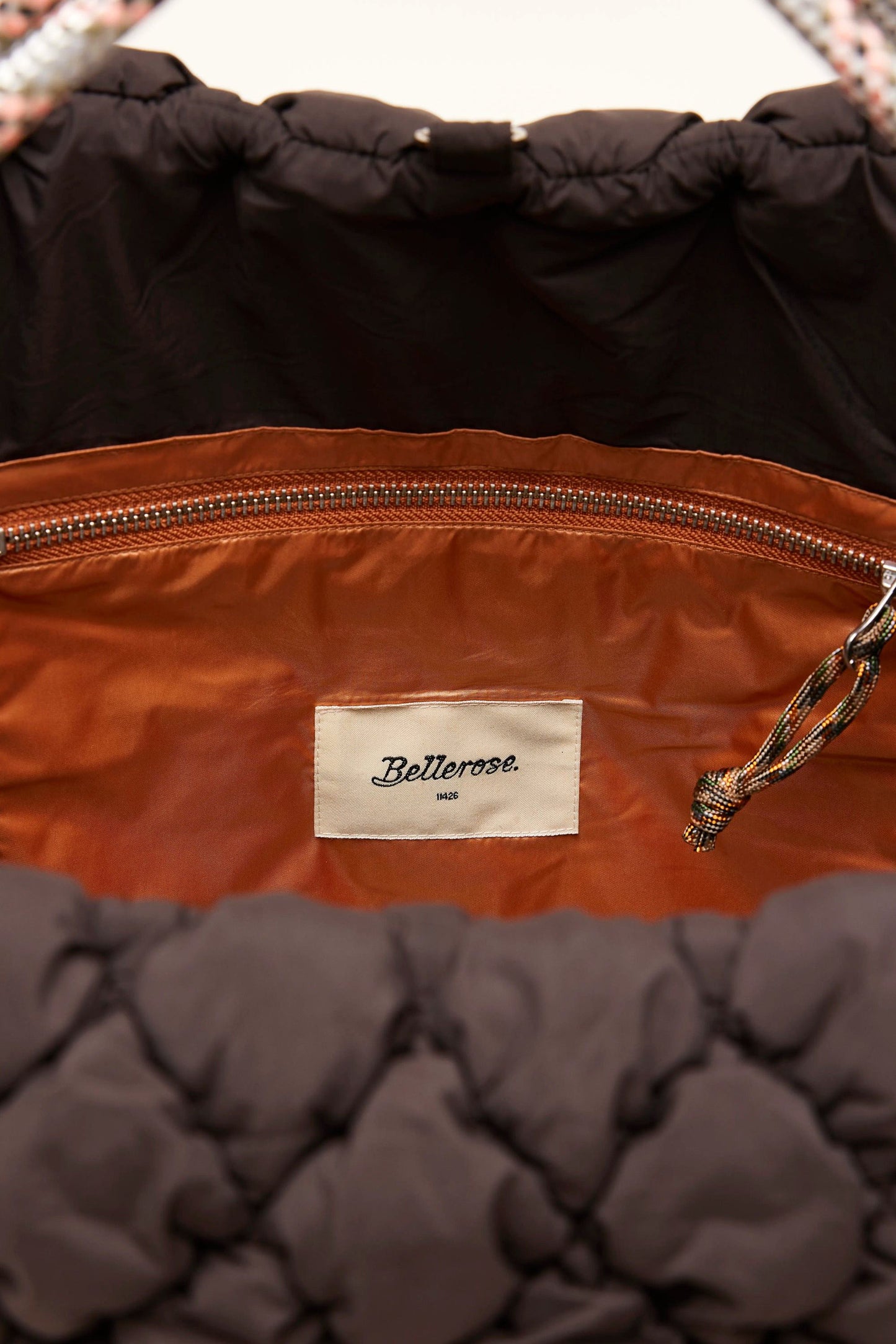 Bellerose | Berlingo Shoulder Bag - Padded Nylon with Rope Handles Ebene
