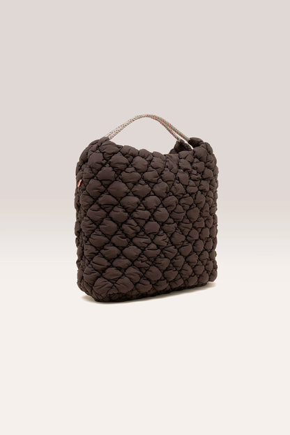 Bellerose | Berlingo Shoulder Bag - Padded Nylon with Rope Handles Ebene