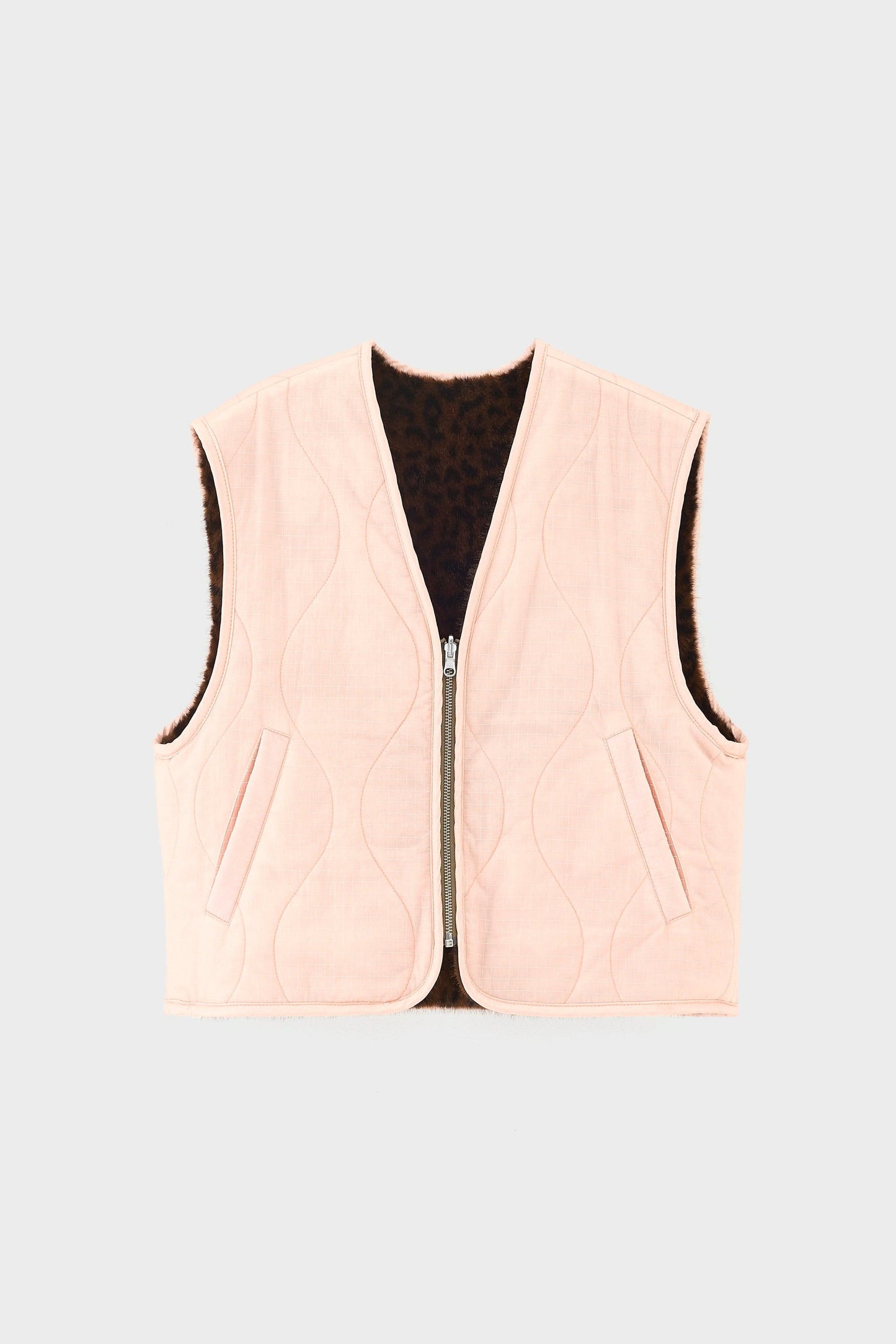 Bellerose | Reversible Quilted Gilet - Leopard Lining Babe