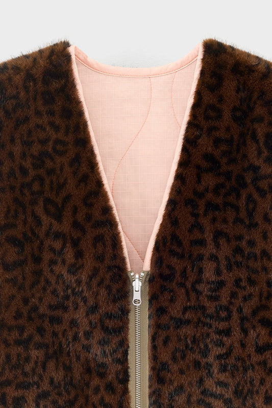 Bellerose | Reversible Quilted Gilet - Leopard Lining Babe
