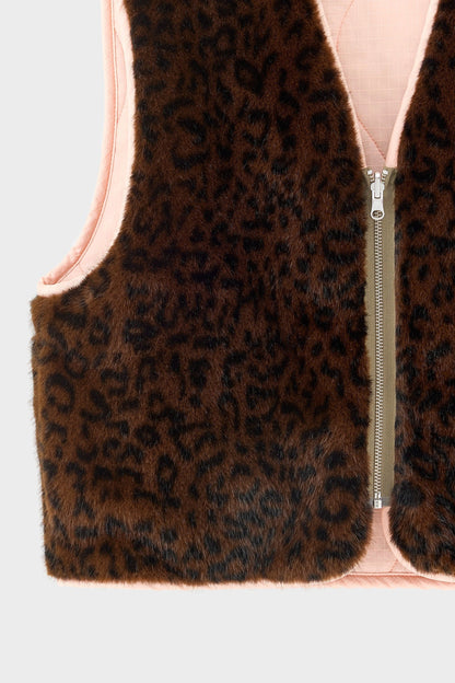 Bellerose | Reversible Quilted Gilet - Leopard Lining Babe