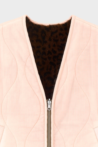 Bellerose | Reversible Quilted Gilet - Leopard Lining Babe