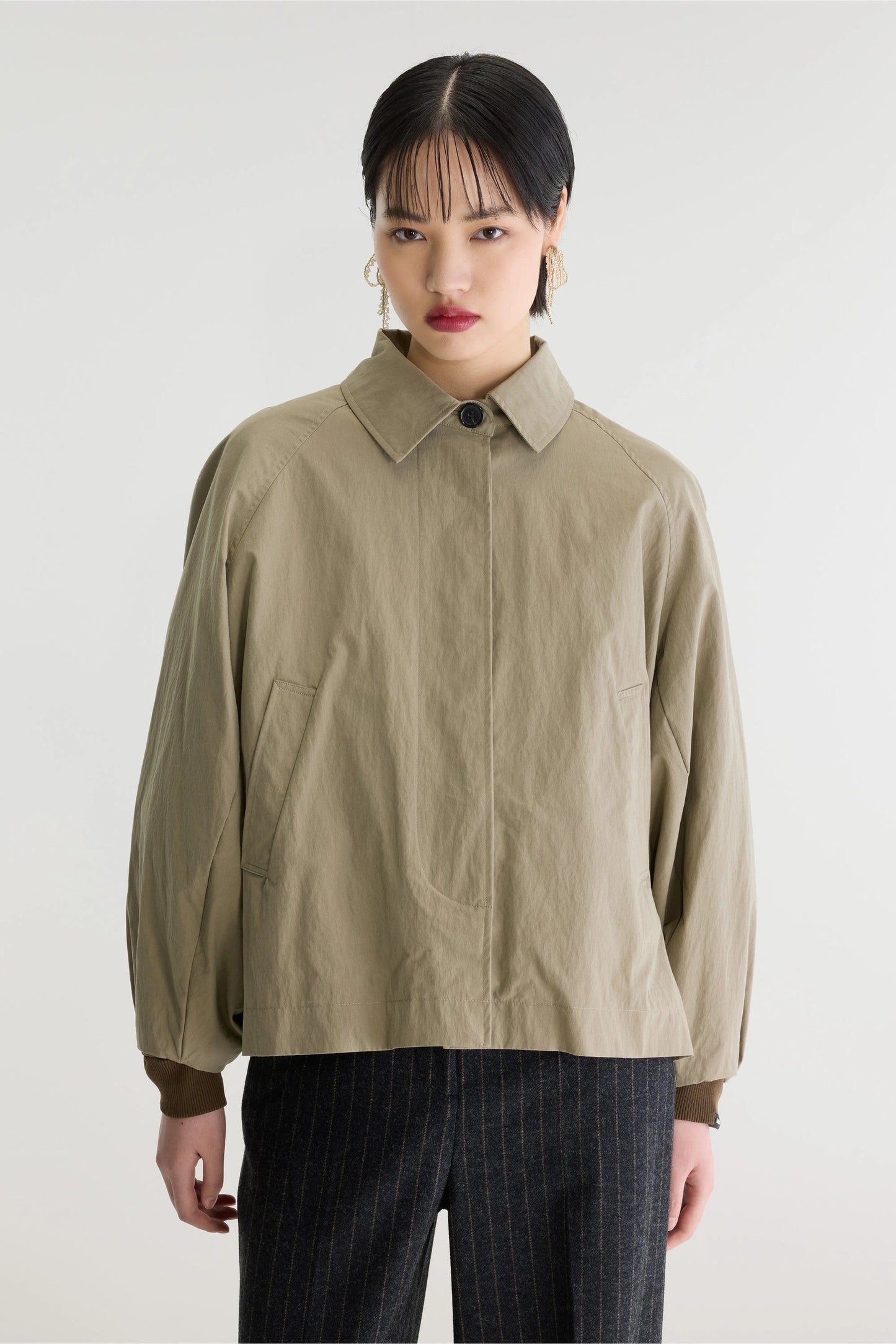 Bellerose | Jodie62 Relaxed Trench Jacket - Water-Repellent Canvas Shadow