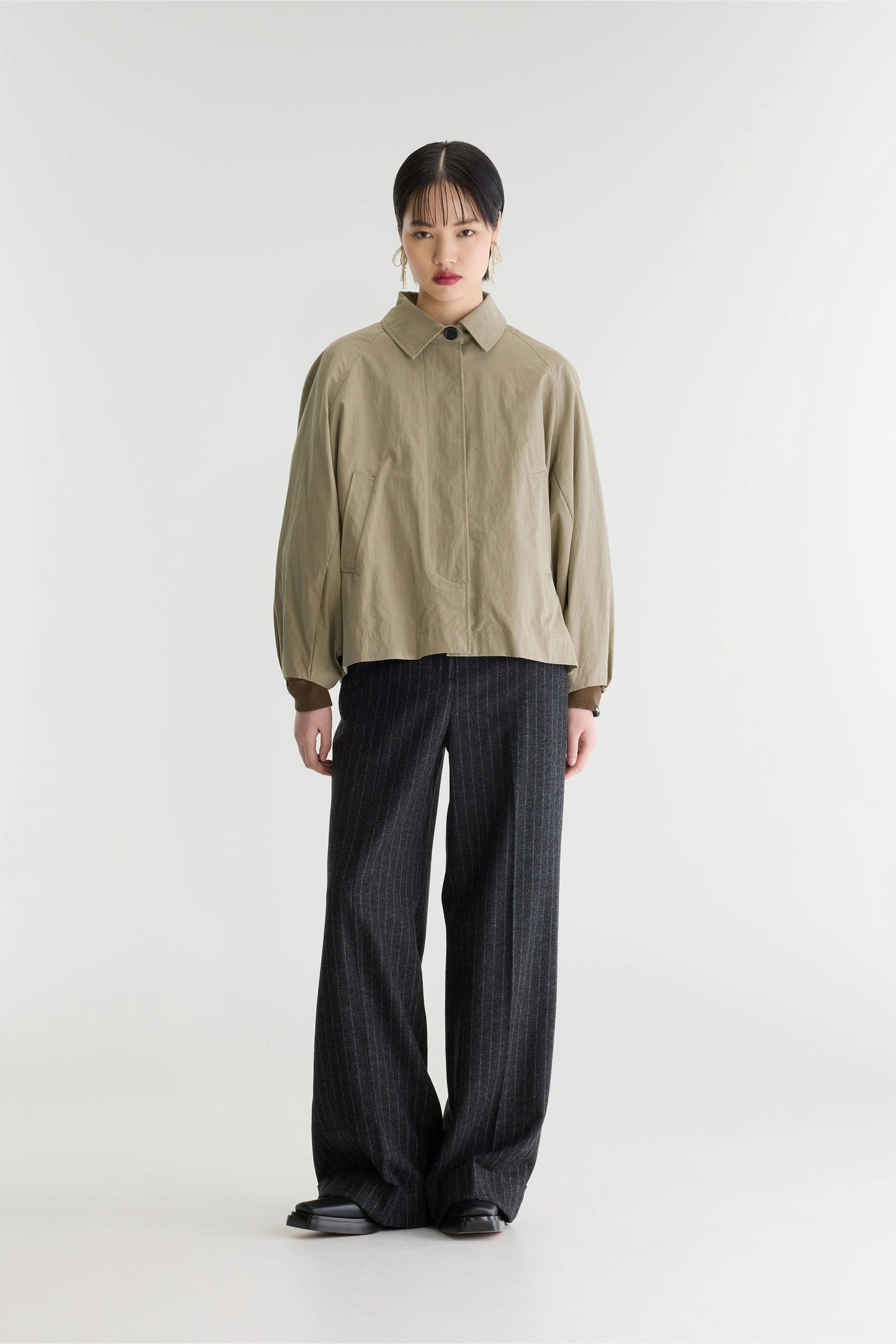 Bellerose | Jodie62 Relaxed Trench Jacket - Water-Repellent Canvas Shadow