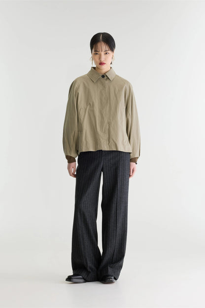 Bellerose | Jodie62 Relaxed Trench Jacket - Water-Repellent Canvas Shadow