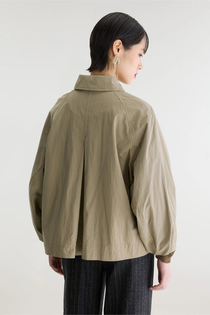Bellerose | Jodie62 Relaxed Trench Jacket - Water-Repellent Canvas Shadow