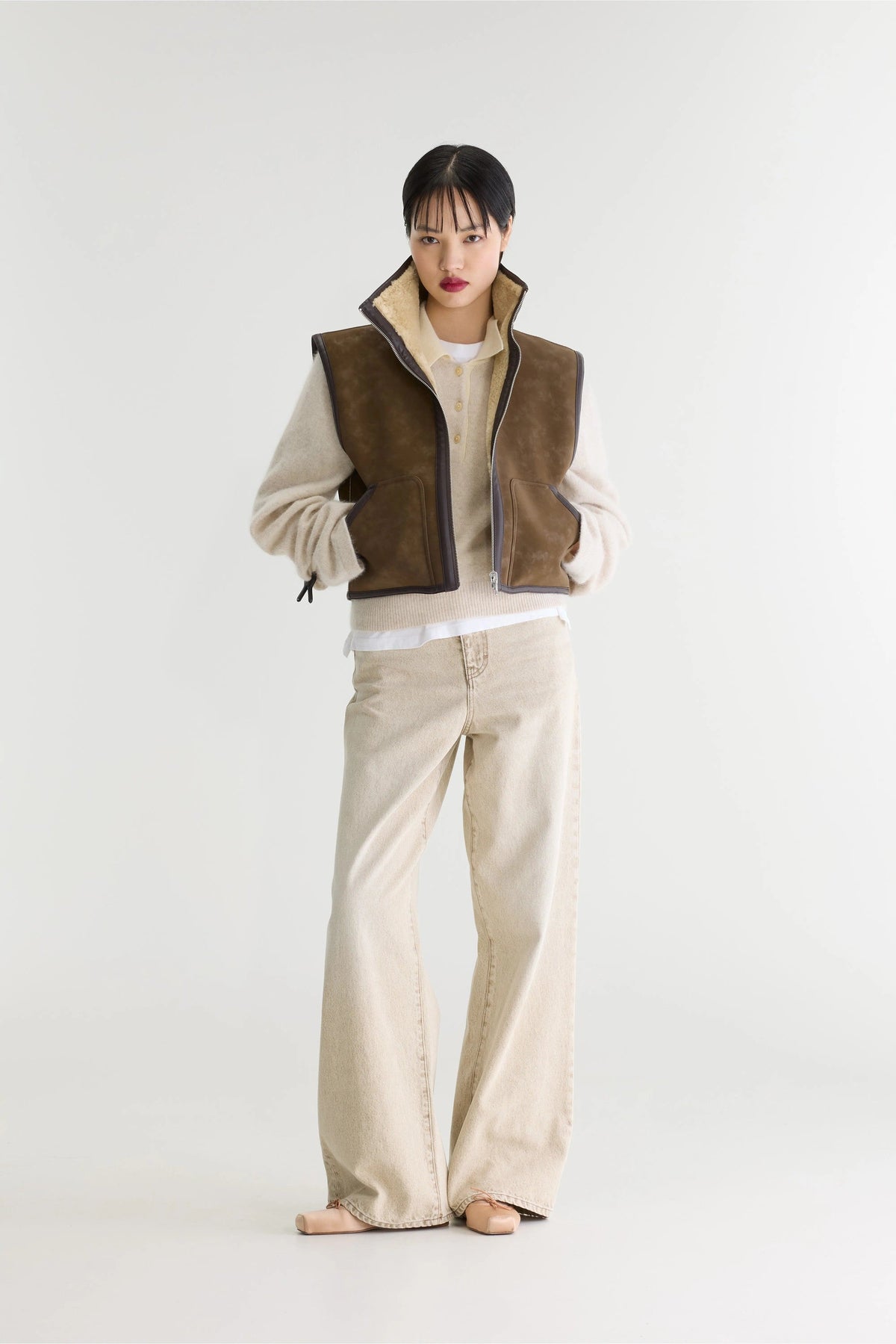 Bellerose | Reversible Gilet - Beige Sherpa Sheep