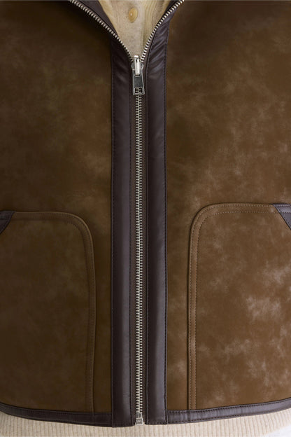 Bellerose | Reversible Gilet - Beige Sherpa Sheep