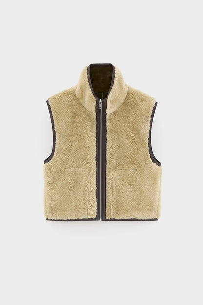 Bellerose | Reversible Gilet - Beige Sherpa Sheep