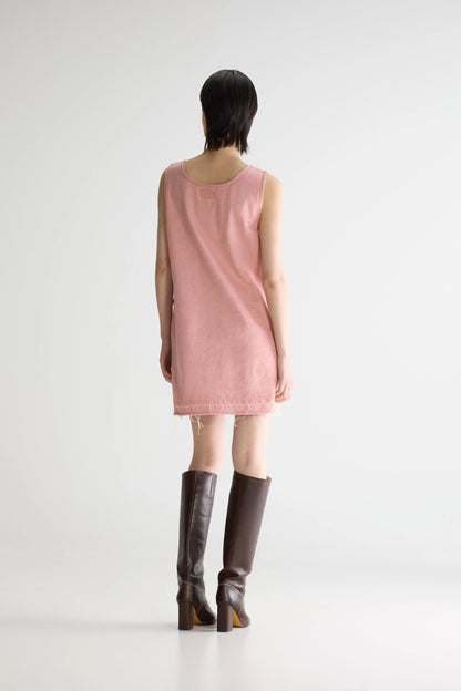 Women's Vintage Dress 100% Cotton Poplin - Stone Gray Heather Vintage-Stone-Wash