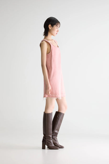 Women's Vintage Dress 100% Cotton Poplin - Stone Gray Heather Vintage-Stone-Wash