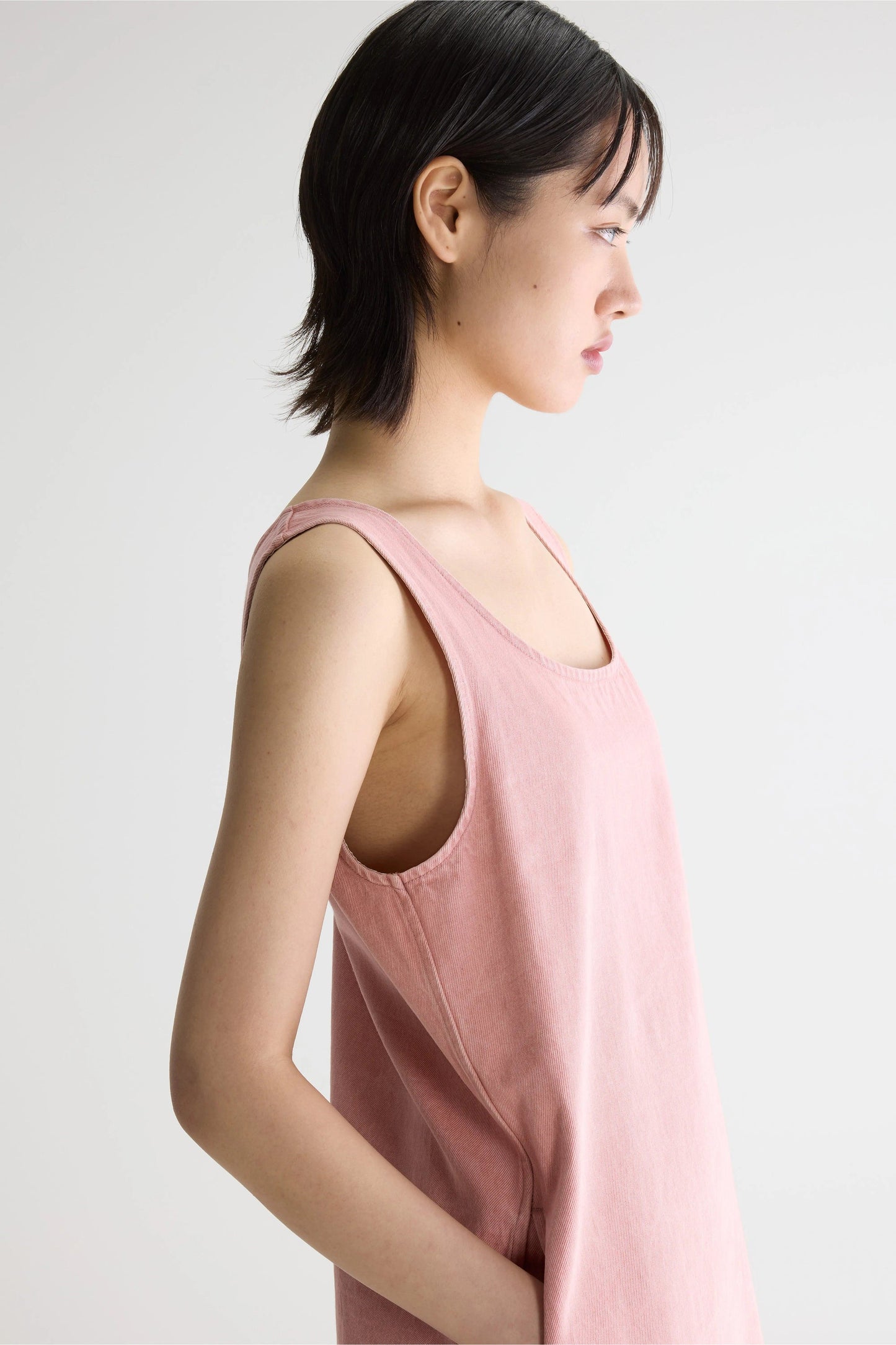 Women's Vintage Dress 100% Cotton Poplin - Stone Gray Heather Vintage-Stone-Wash