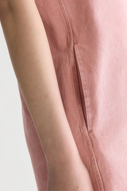 Women's Vintage Dress 100% Cotton Poplin - Stone Gray Heather Vintage-Stone-Wash