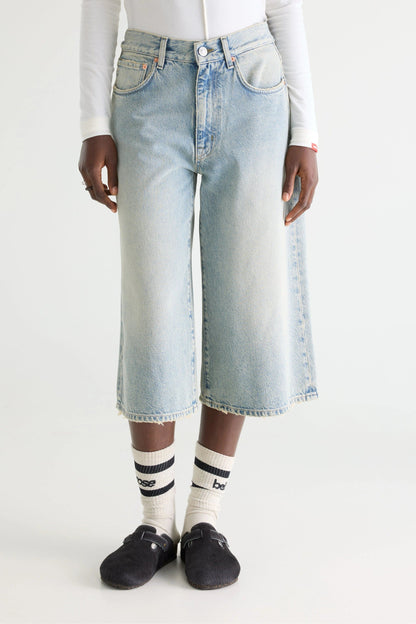 BELLEROSE | Kali61 Low-Rise Wide-Leg Culotte Jean - Dusty Bleach