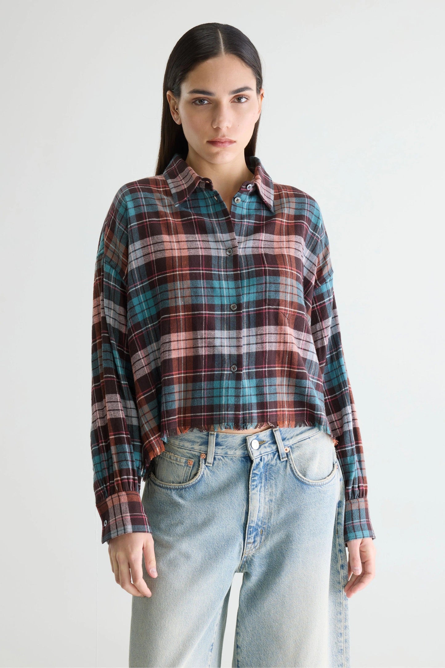 Bellerose | Cropped Check Shirt - Balloon Sleeve Check-A