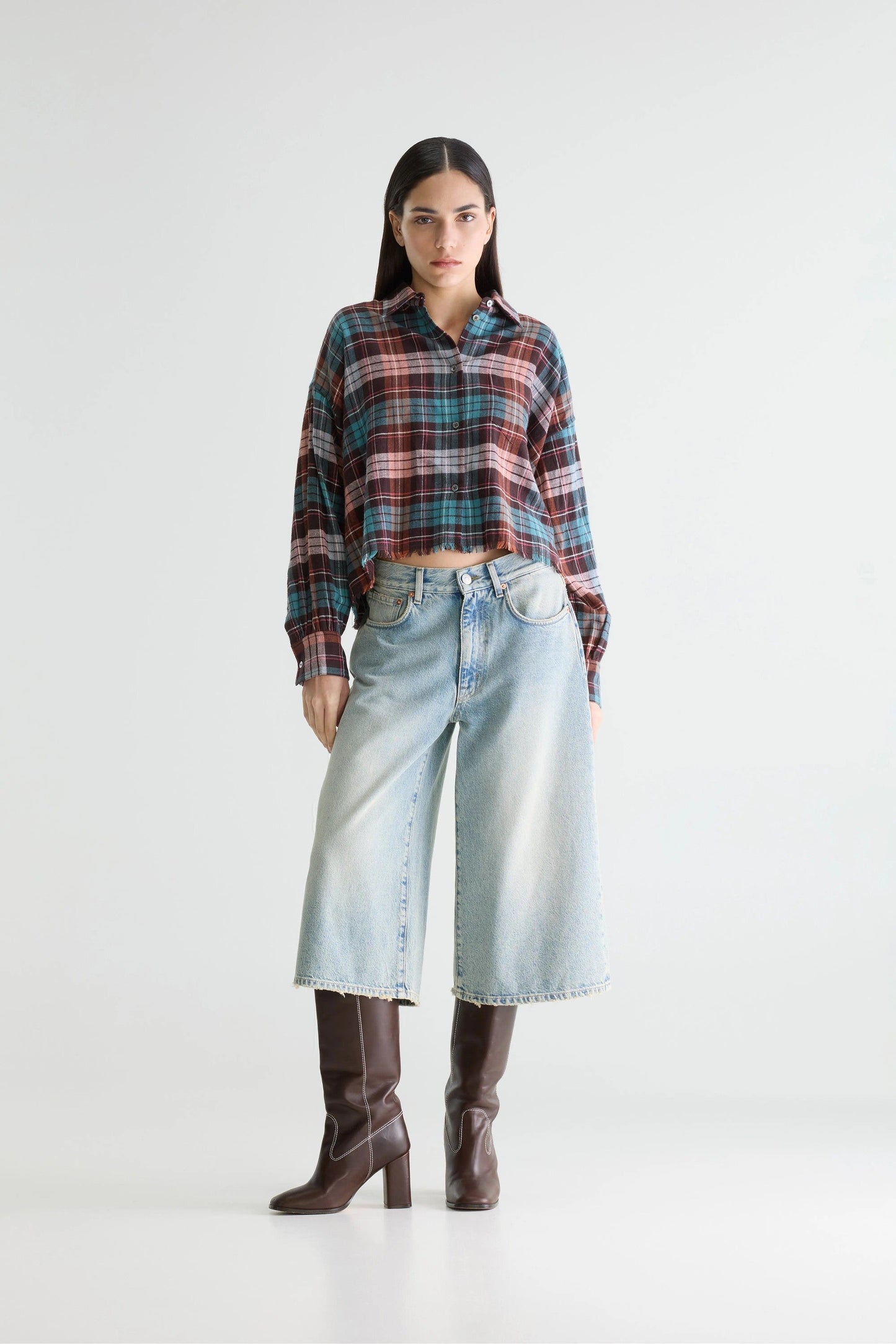 Bellerose | Cropped Check Shirt - Balloon Sleeve Check-A