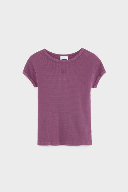 Bellerose | Mali Waffle-Knit T-Shirt - Dusty Plum Crocus