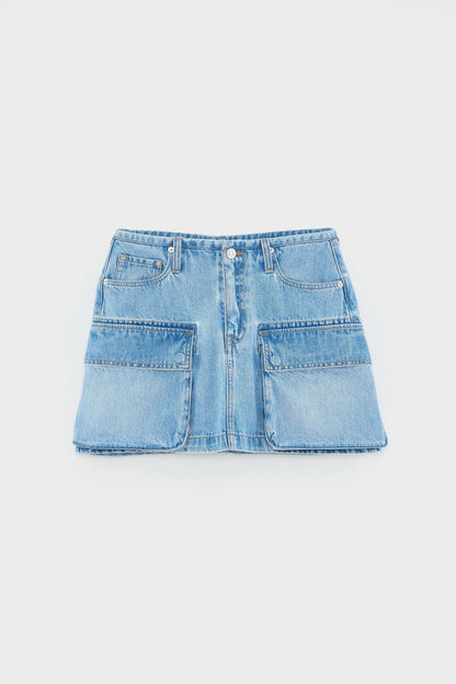 Bellerose | Pallas Denim Skirt - Mini Dusty-Bleach