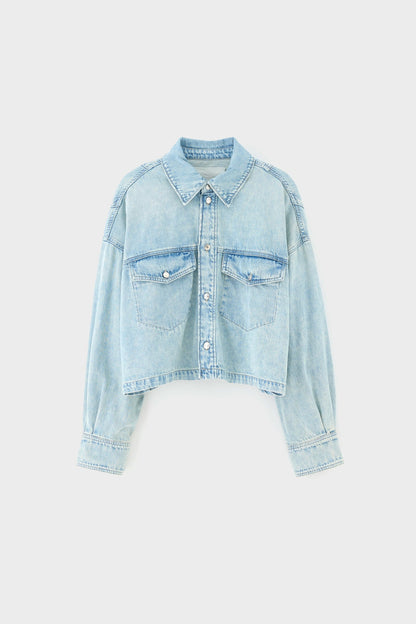 Denim Shirt Pery D0518 Light-Blue-Bleach