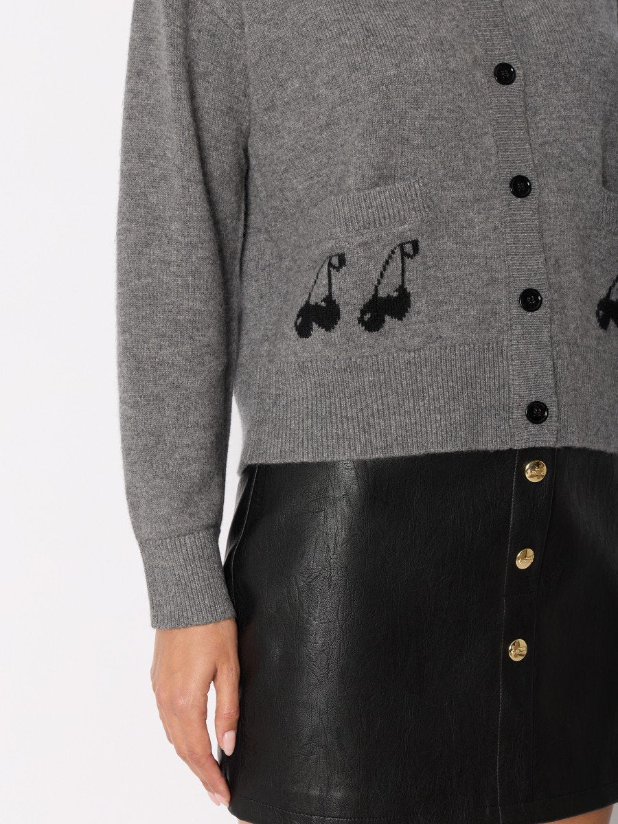 Cardigan 21mycherry Grey-Melange