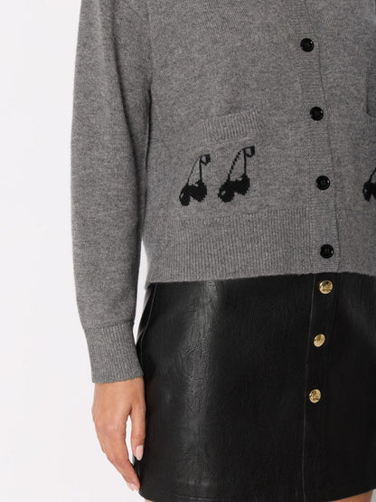 Cardigan 21mycherry Grey-Melange