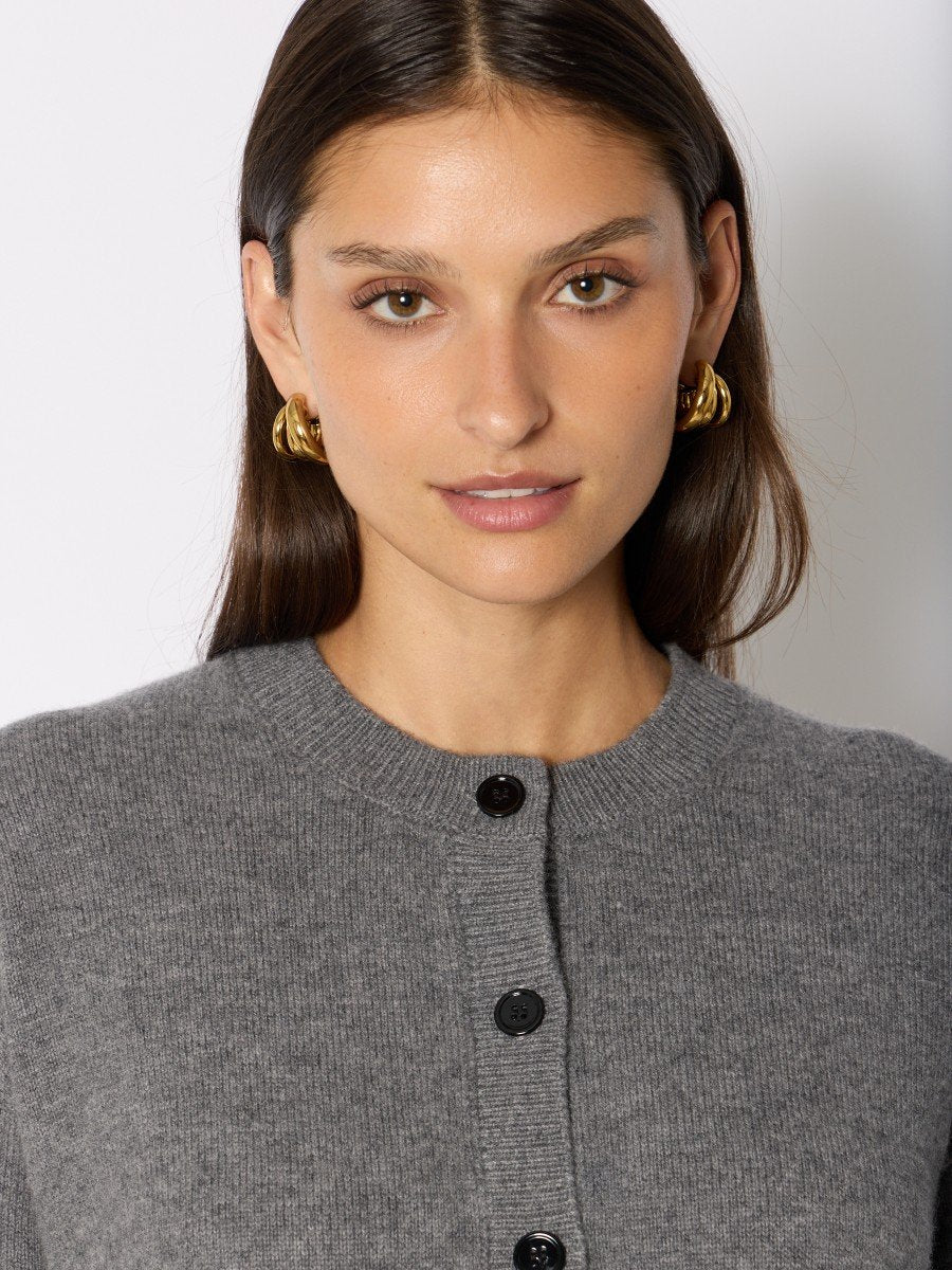 Cardigan 21mycherry Grey-Melange