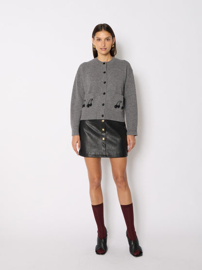 Cardigan 21mycherry Grey-Melange