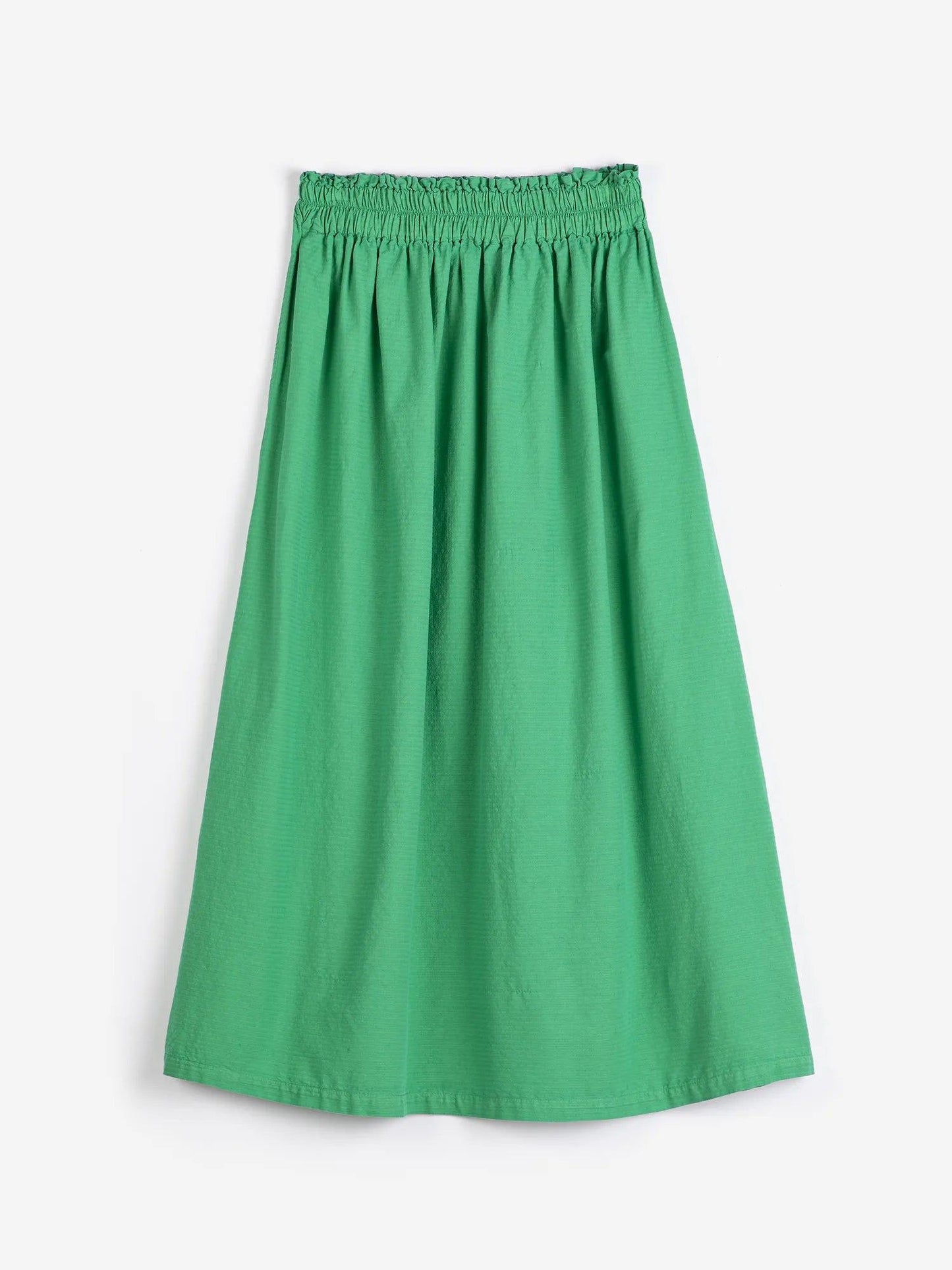BOBO CHOSES | Flared Midi Skirt in Green - Relaxed Fit