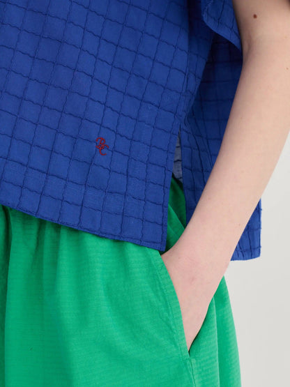 BOBO CHOSES | Flared Midi Skirt in Green - Relaxed Fit