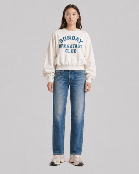 Bowery | Sunday Breakfast Graphic Sweatshirt - Oversized Cotton Terry
