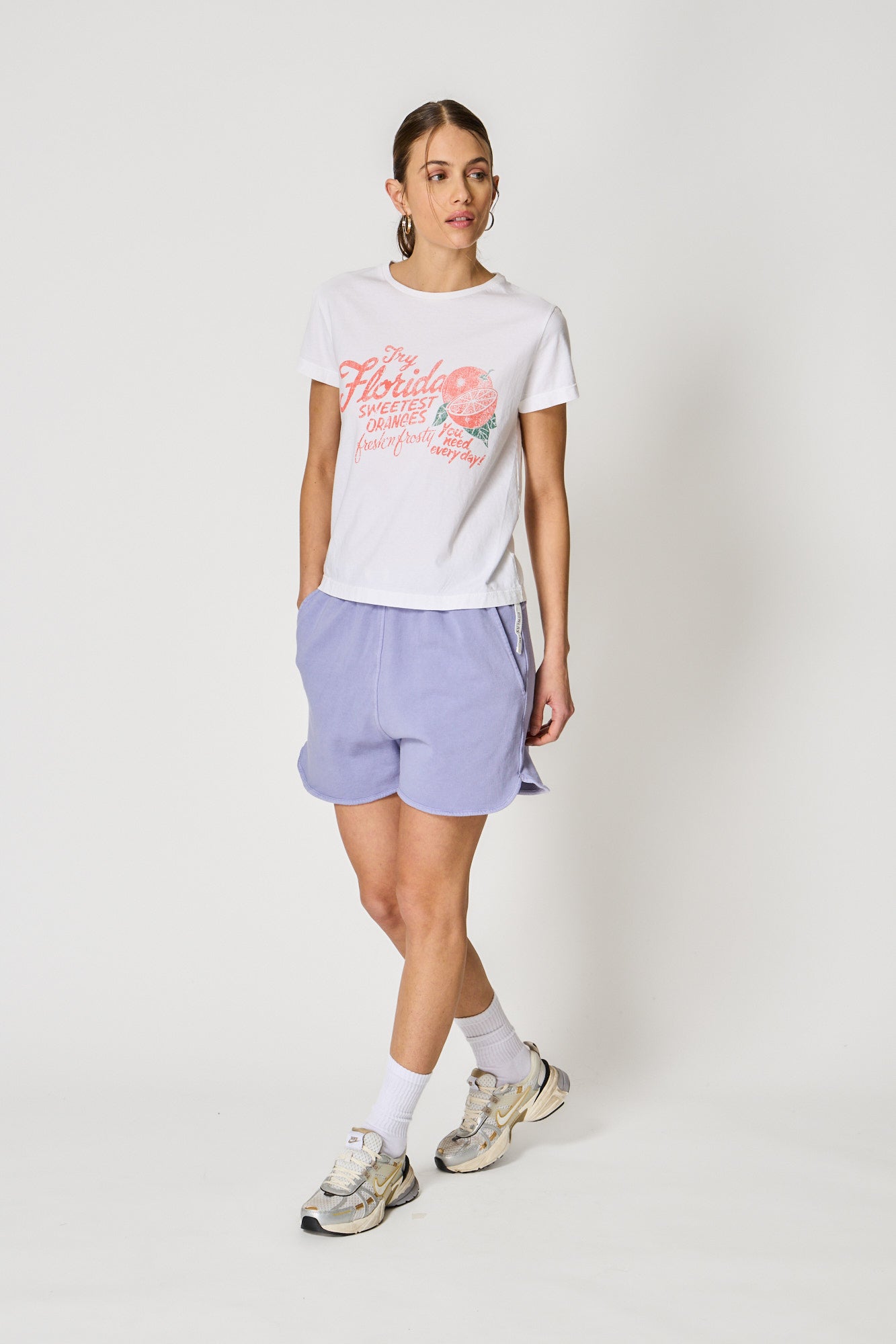 BOWERY | Florida Sweetest Oranges Graphic T-Shirt - Vintage White
