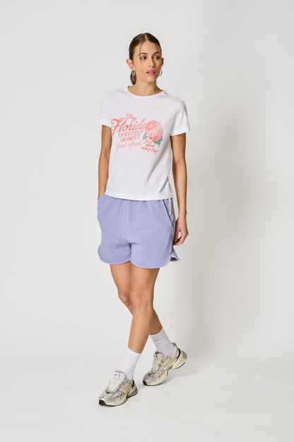 BOWERY | Florida Sweetest Oranges Graphic T-Shirt - Vintage White