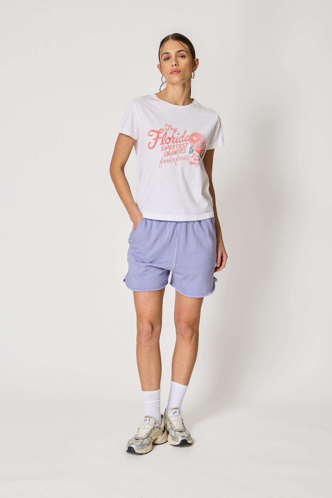 BOWERY | Florida Sweetest Oranges Graphic T-Shirt - Vintage White