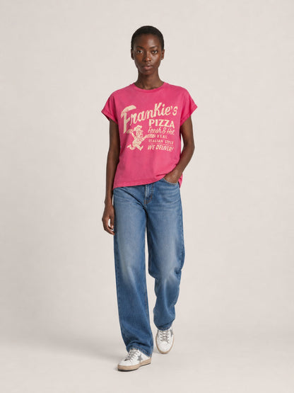 BOWERY | Frankie’s Pizzarolled Graphic Tee - Fuchsia Purple