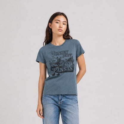 Bowery | Marathon Graphic T-Shirt - Acid-Aegean-Blue