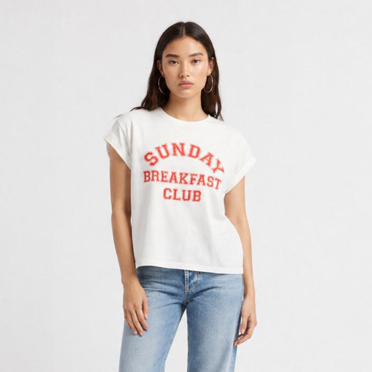 BOWERY | Sunday Breakfast Club Oversized Cotton T-Shirt