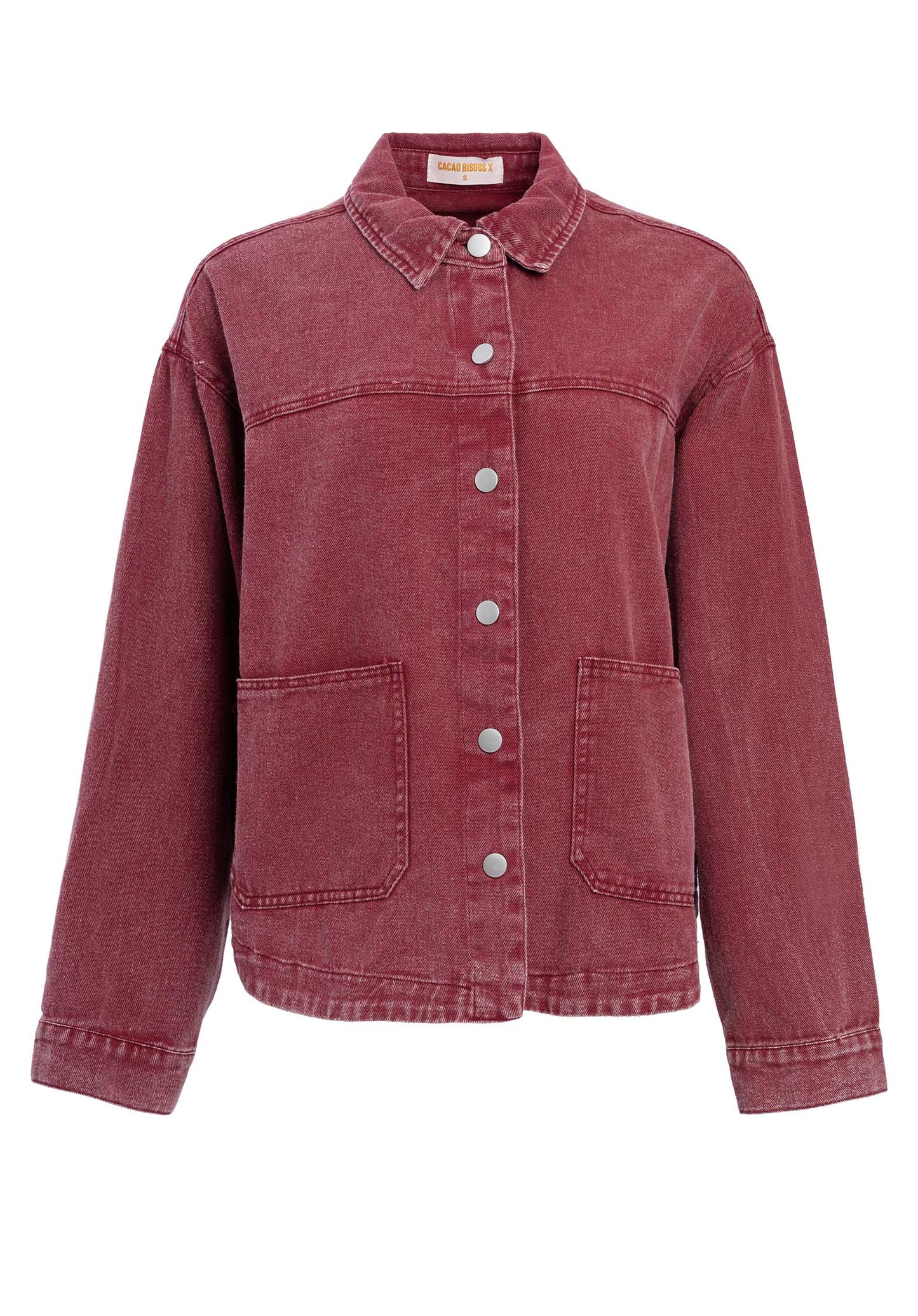 Denim Jacket Ap2678 Bordeaux